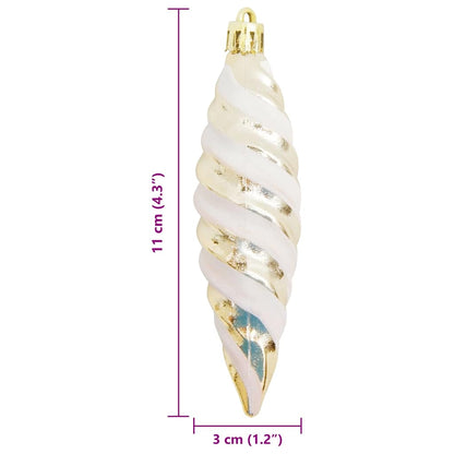 Weihnachtliche Spiralenform Kugel 40 pcs Champagner Kunststoff