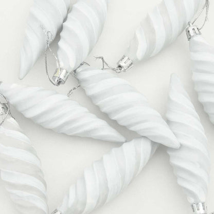 Weihnachtliche Spiralenform Kugel 40 pcs Weiß Kunststoff