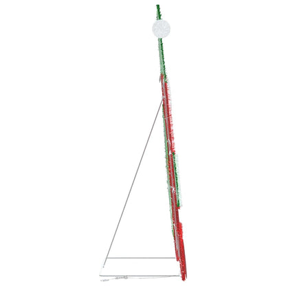 Beleuchteter Weihnachtsmann Warmes Weiß 70 x 62 cm Lamé-Stoff