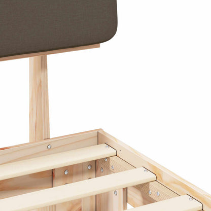 Bettgestell mit gepolstertem Kopfteil Taupe 180 x 200 cm