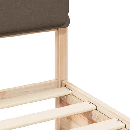 Bettgestell mit gepolstertem Kopfteil Taupe 150 x 200 cm