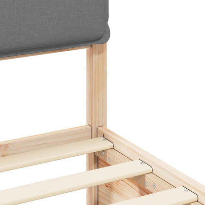 Bettgestell mit gepolstertem Kopfteil Hellgrau 140 x 200 cm