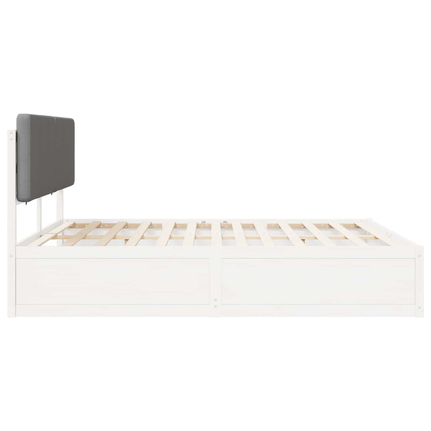 vidaXL Cadre de lit avec tête de lit rembourrée Gris clair 180 x 200 cm