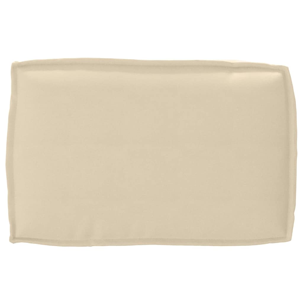 vidaXL Ensemble de coussins de palette 3 pcs Beige 120 x 50 x 12 cm Tissu Oxford