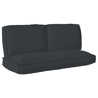 vidaXL Ensemble de 3 Coussins de Palette Tissu Oxford Noir 120 x 50 x 12 cm