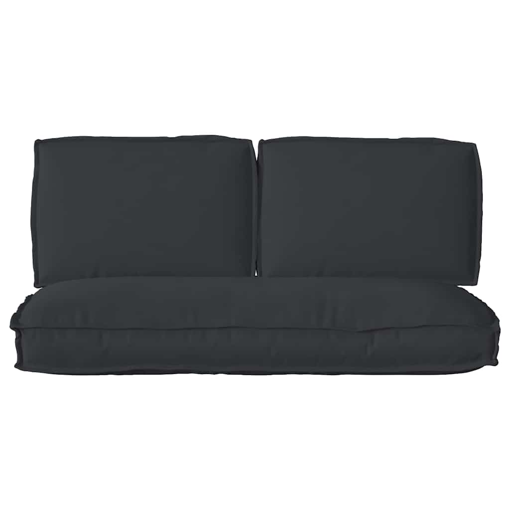 vidaXL Ensemble de 3 Coussins de Palette Tissu Oxford Noir 120 x 50 x 12 cm