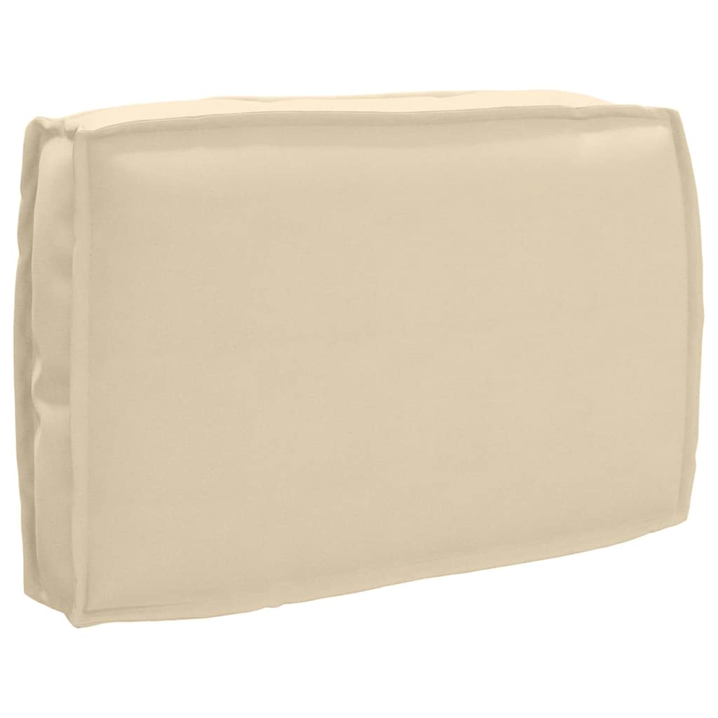 vidaXL Lot de 3 coussins de palette Beige 120 x 60 x 12 cm Tissu Oxford