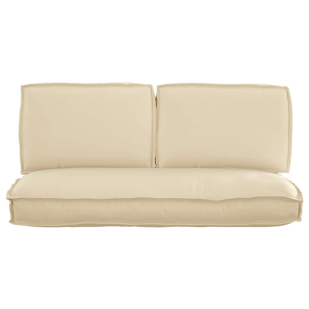vidaXL Lot de 3 coussins de palette Beige 120 x 60 x 12 cm Tissu Oxford