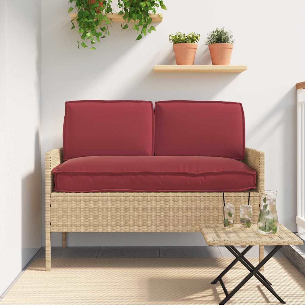 vidaXL Pallet Kissen Set 3 pcs Weinrot 120 x 60 x 12 cm Oxford Stoff