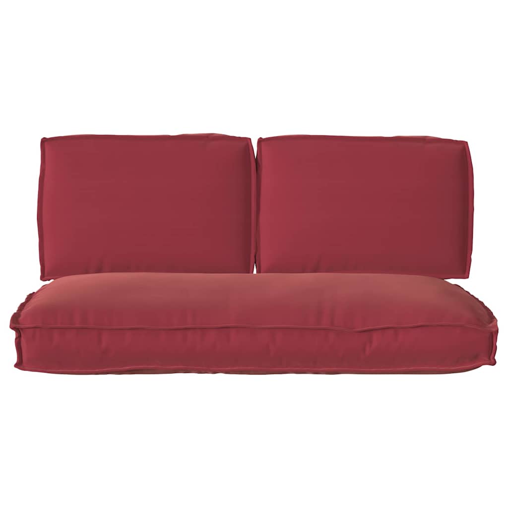 vidaXL Pallet Kissen Set 3 pcs Weinrot 120 x 60 x 12 cm Oxford Stoff