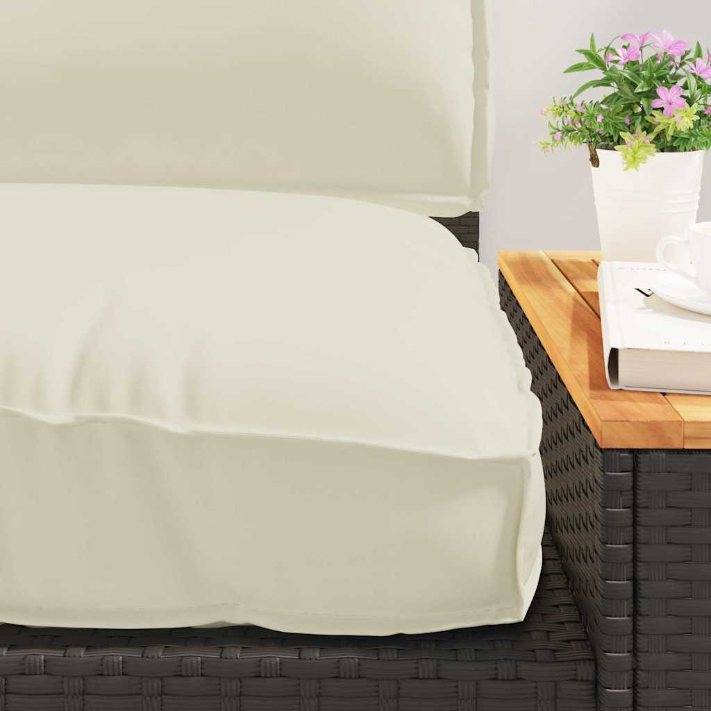 vidaXL Pallet Kissen Set 3 pcs Creme 120 x 80 x 12 cm Oxford Stoff