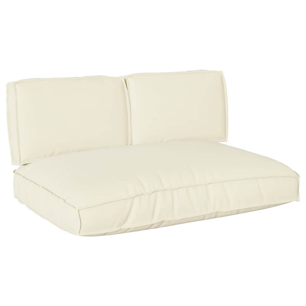 vidaXL Pallet Kissen Set 3 pcs Creme 120 x 80 x 12 cm Oxford Stoff