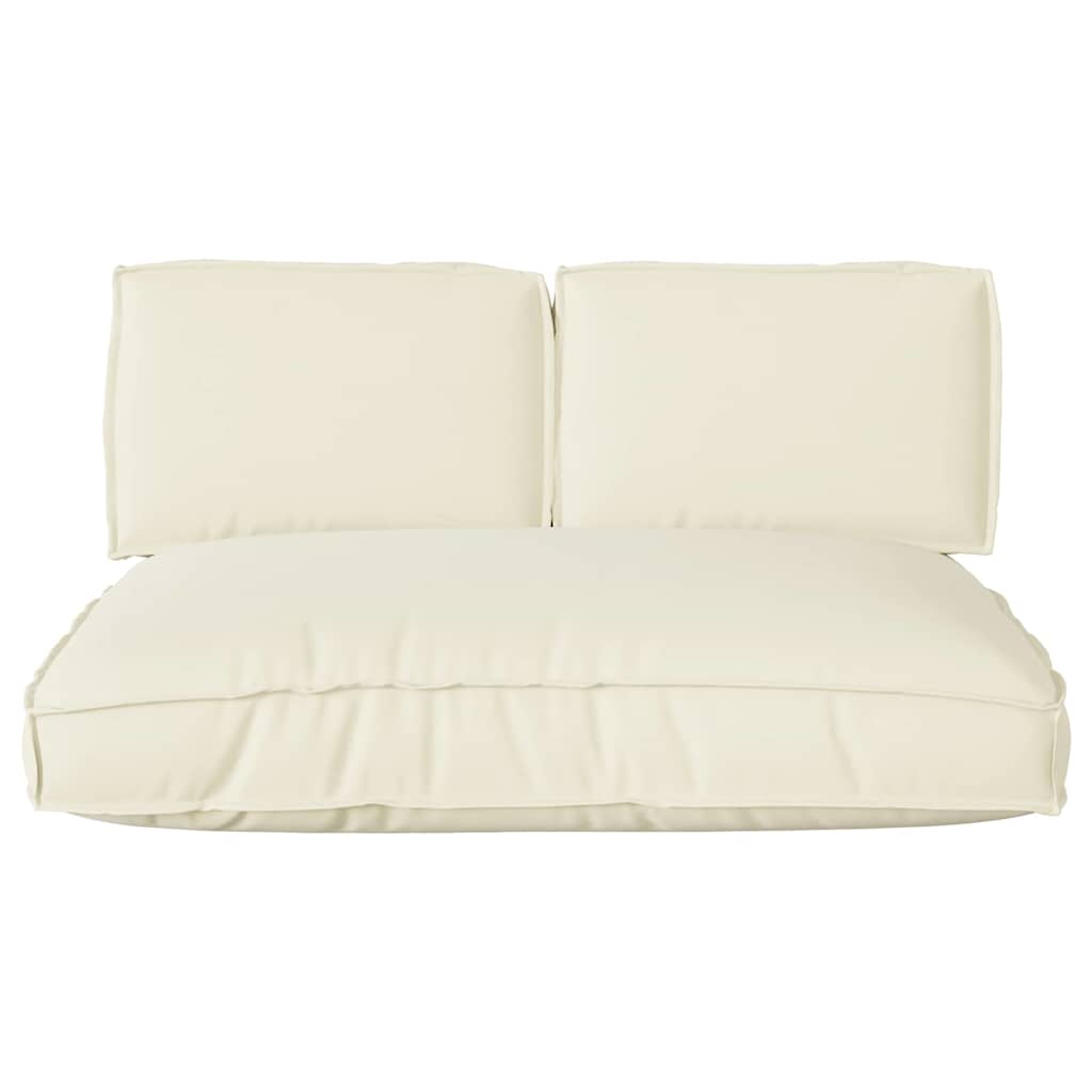 vidaXL Pallet Kissen Set 3 pcs Creme 120 x 80 x 12 cm Oxford Stoff