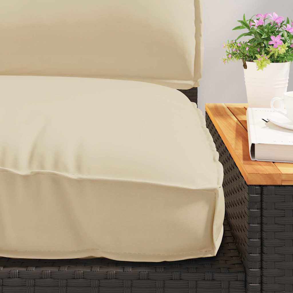 vidaXL Pallet Kissen Set 3 pcs Beige 120 x 80 x 12 cm Oxford Stoff