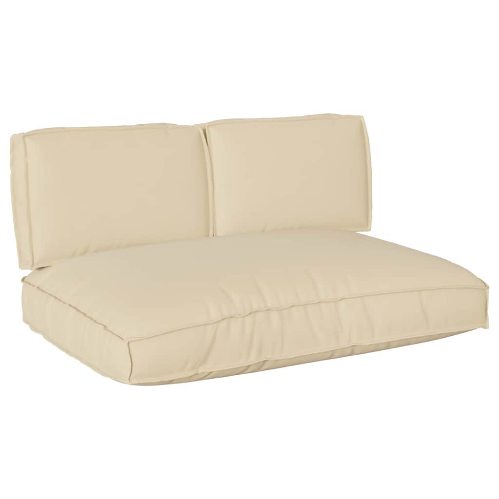 vidaXL Pallet Kissen Set 3 pcs Beige 120 x 80 x 12 cm Oxford Stoff