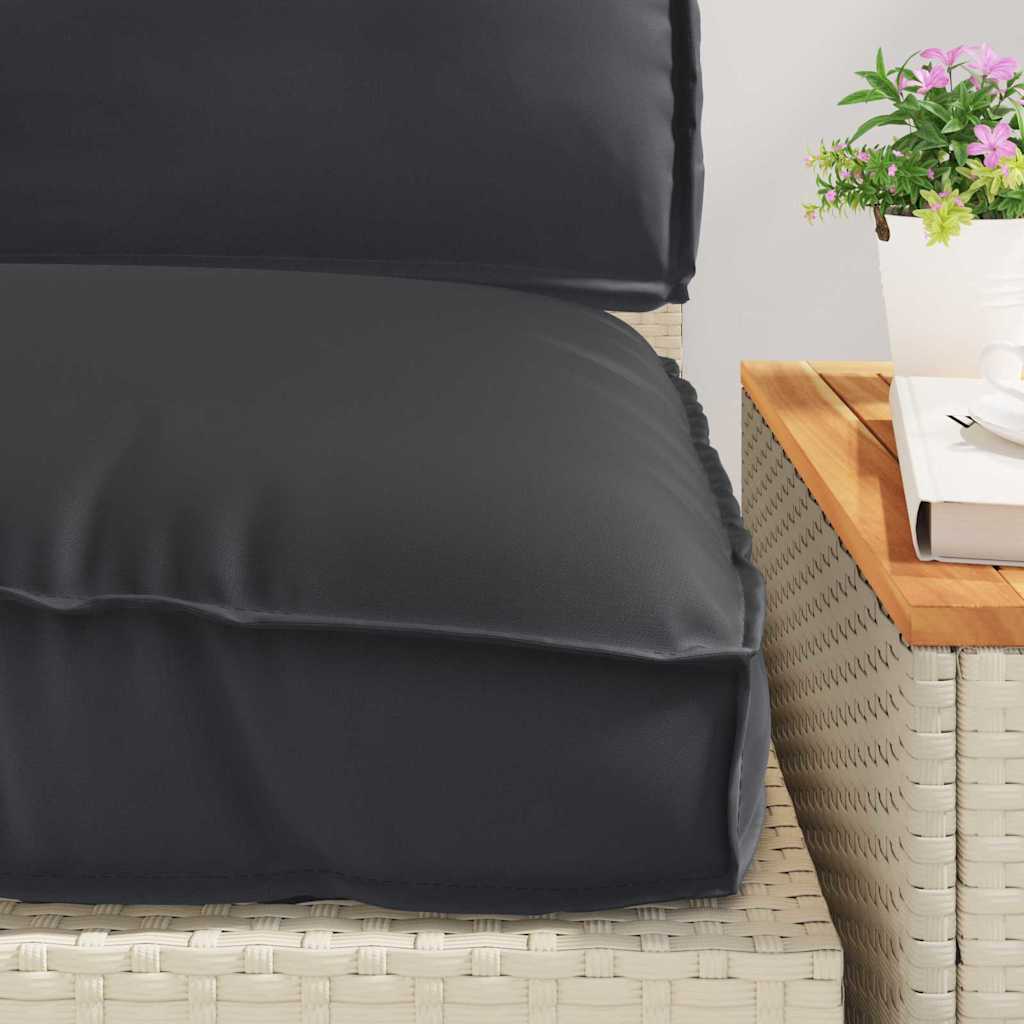 vidaXL Pallet Kissen Set 3 pcs Schwarz 120 x 80 x 12 cm Oxford Stoff