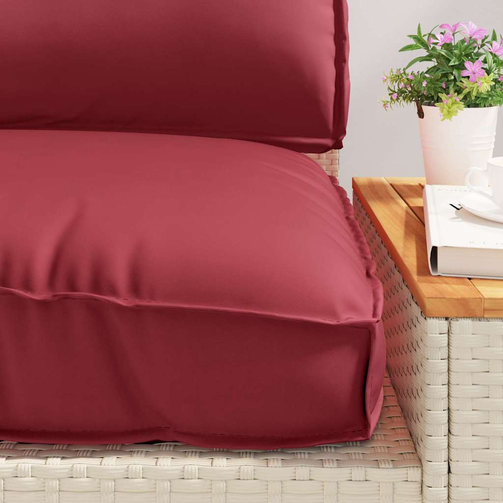 vidaXL Pallet Kissen Set 3 pcs Weinrot 120 x 80 x 12 cm Oxford Stoff