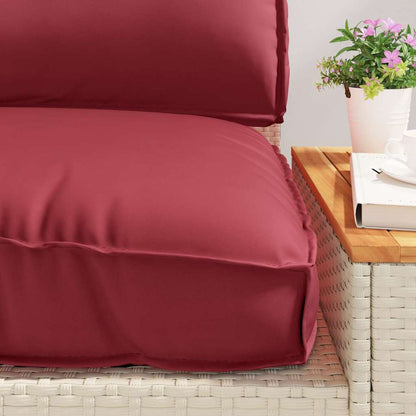 vidaXL Pallet Kissen Set 3 pcs Weinrot 120 x 80 x 12 cm Oxford Stoff