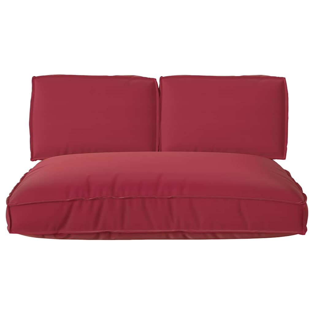 vidaXL Pallet Kissen Set 3 pcs Weinrot 120 x 80 x 12 cm Oxford Stoff