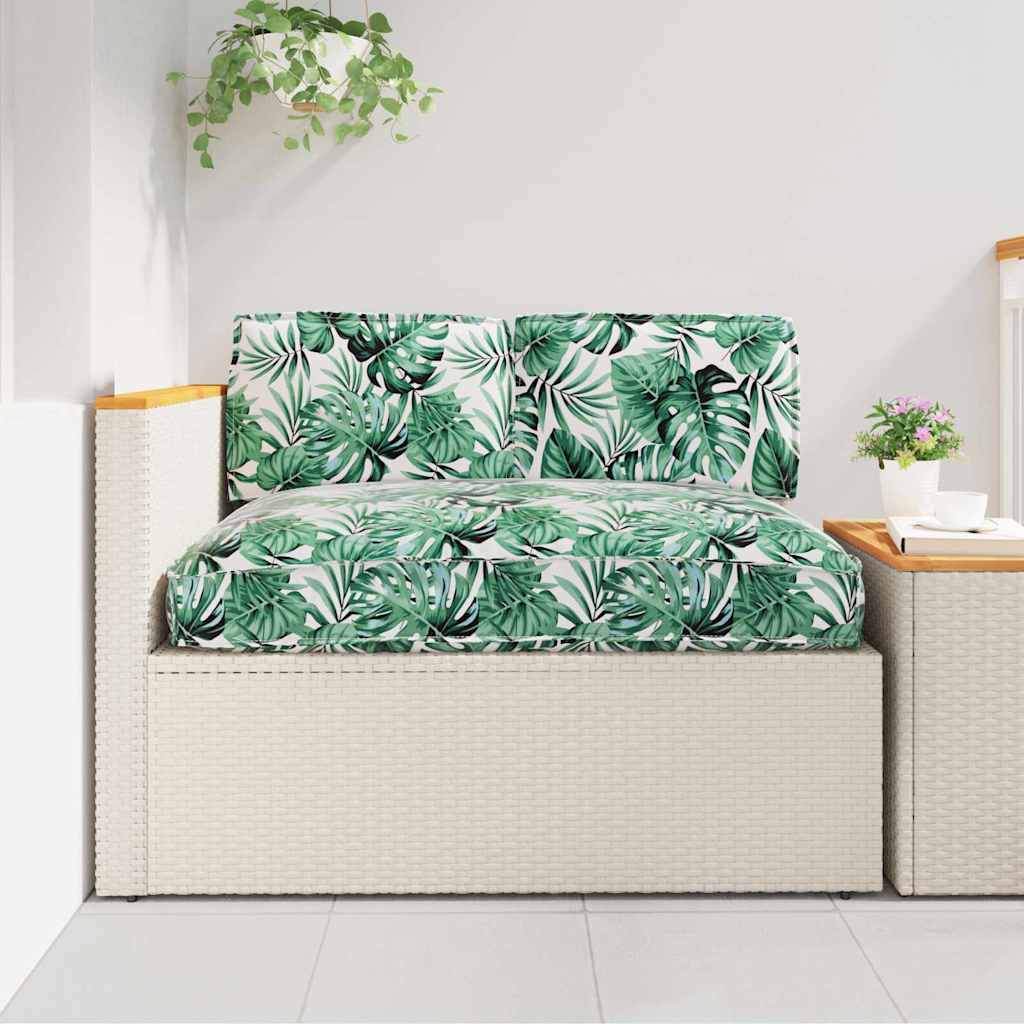vidaXL Pallet Kissen Set mit Kissen 3 pcs Blattmuster 120 x 80 x 12 cm