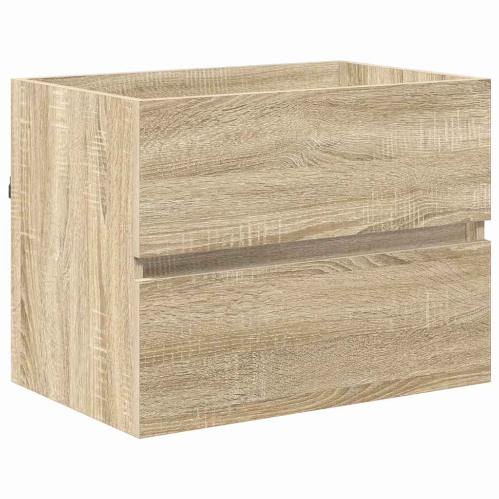 vidaXL Badezimmermöbel-Set mit Schubladen Sonoma-Eiche Holzwerkstoff