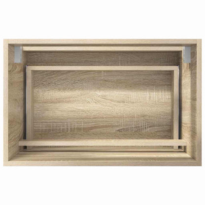 vidaXL Badezimmermöbel-Set mit Schubladen Sonoma-Eiche Holzwerkstoff