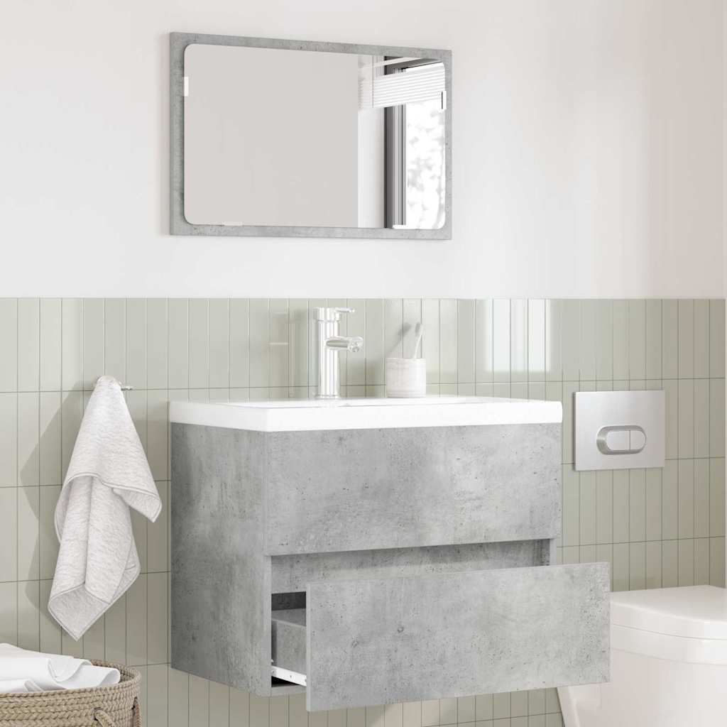 Badezimmermöbel-Set Beton Grau 60 x 38,3 x 45 cm Holzwerkstoff