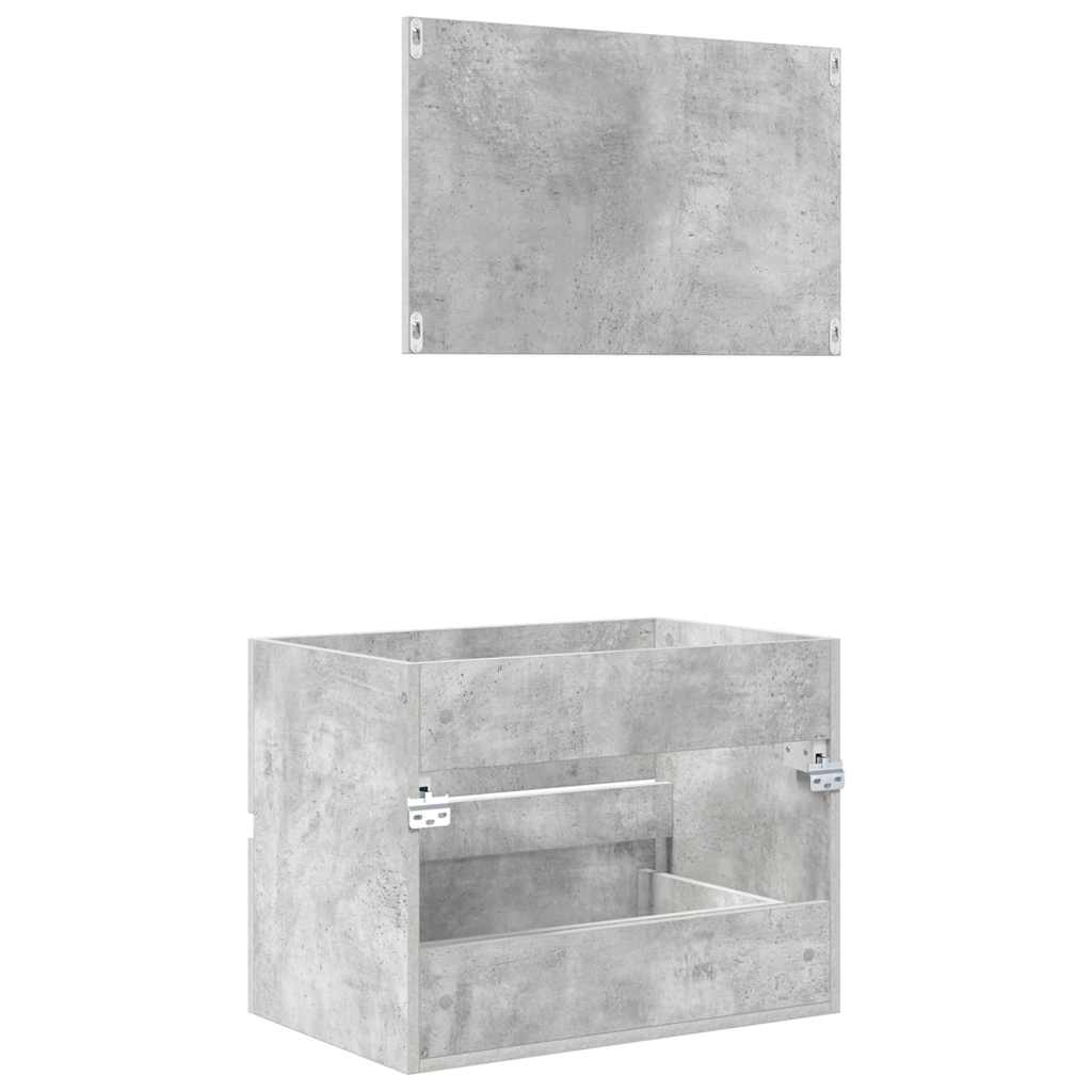 Badezimmermöbel-Set Beton Grau 60 x 38,3 x 45 cm Holzwerkstoff