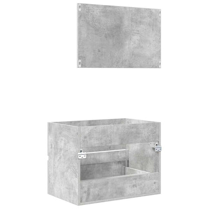 Badezimmermöbel-Set Beton Grau 60 x 38,3 x 45 cm Holzwerkstoff