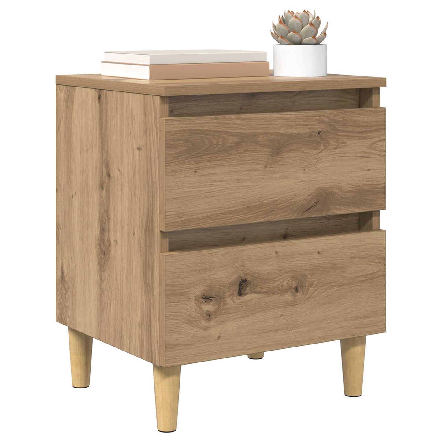 vidaXL Bettschränke 2 pcs Artisan-Eiche 40 x 35 x 50 cm Holzwerkstoff