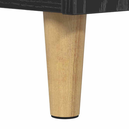 vidaXL Bettschrank Schwarz Eichen-Optik 40 x 35 x 50 cm Holzwerkstoff