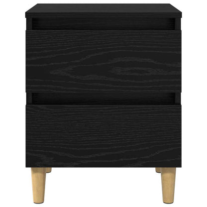 vidaXL Bettschrank Schwarz Eichen-Optik 40 x 35 x 50 cm Holzwerkstoff