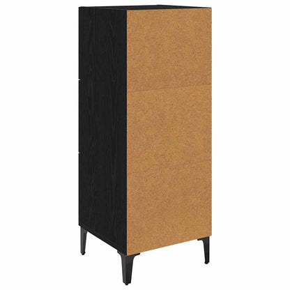 Sideboard Schwarz Eichen-Optik 34,5 x 34 x 90 cm Holzwerkstoff