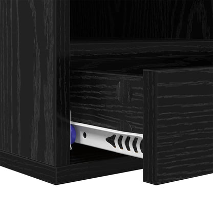 Druckerständer Schwarz Eichen-Optik 40 x 32 x 24 cm