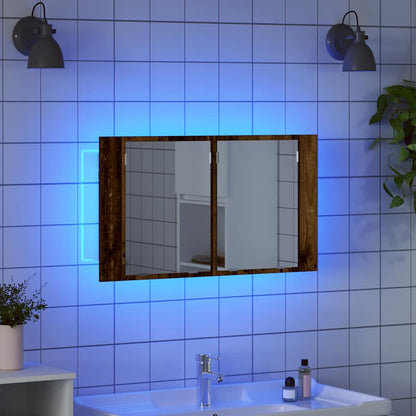 vidaXL Armoire de toilette murale en bois de récupération 80 x 12 x 45 cm Matériau à base de bois