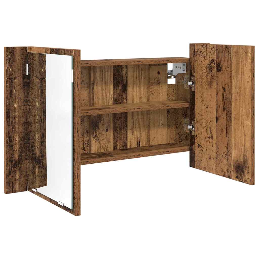 vidaXL Armoire de toilette murale en bois de récupération 80 x 12 x 45 cm Matériau à base de bois