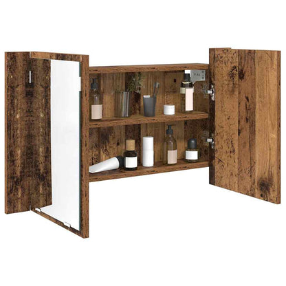 vidaXL Armoire de toilette murale en bois de récupération 80 x 12 x 45 cm Matériau à base de bois