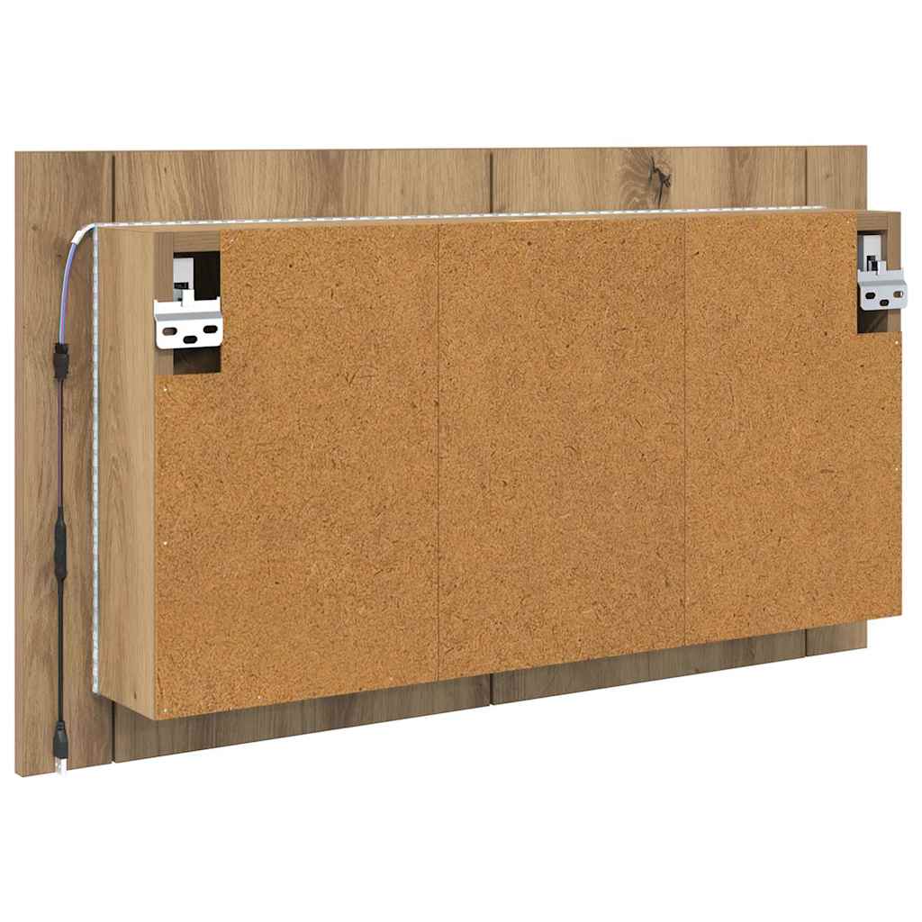 Badezimmerspiegelschrank mit Tür Artisan-Eiche 80 x 12 x 45 cm