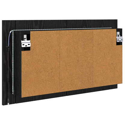 vidaXL Badezimmerspiegelschrank Schwarz Eichen-Optik 80 x 12 x 45 cm