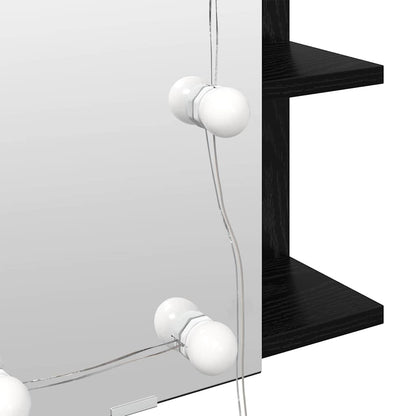 Spiegelschrank mit Regal Schwarz Eichen-Optik 70 x 16,5 x 60 cm