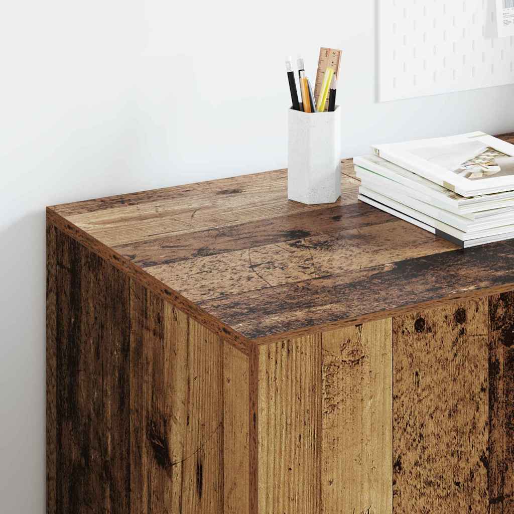 vidaXL Schreibtisch mit Regal Altholz 140 x 50 x 75 cm Holzwerkstoff