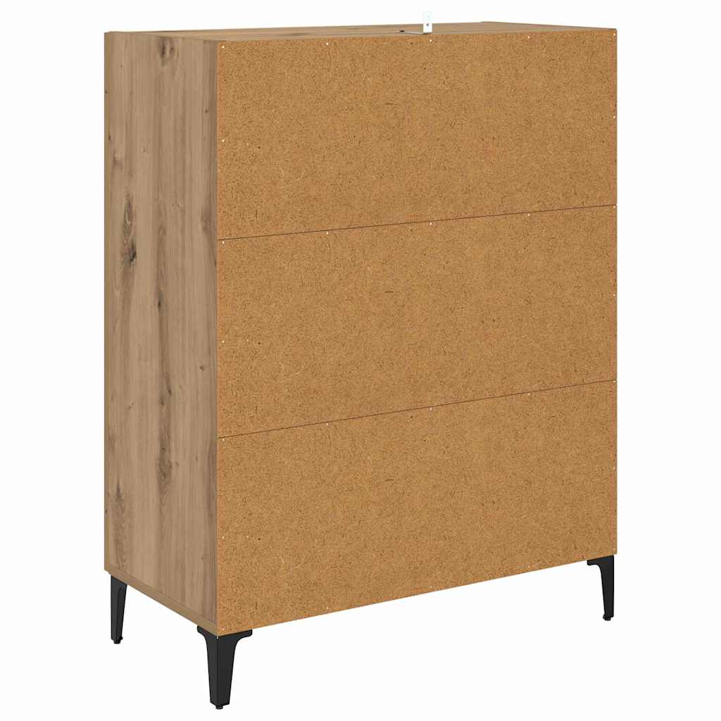 vidaXL Buffet chêne artisanal 69,5 x 34 x 90 cm bois d'ingénierie