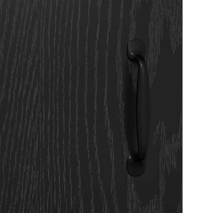 Sideboard Schwarz Eichen-Optik 69,5 x 34 x 90 cm Holzwerkstoff