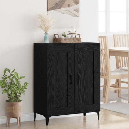 Sideboard Schwarz Eichen-Optik 69,5 x 34 x 90 cm Holzwerkstoff