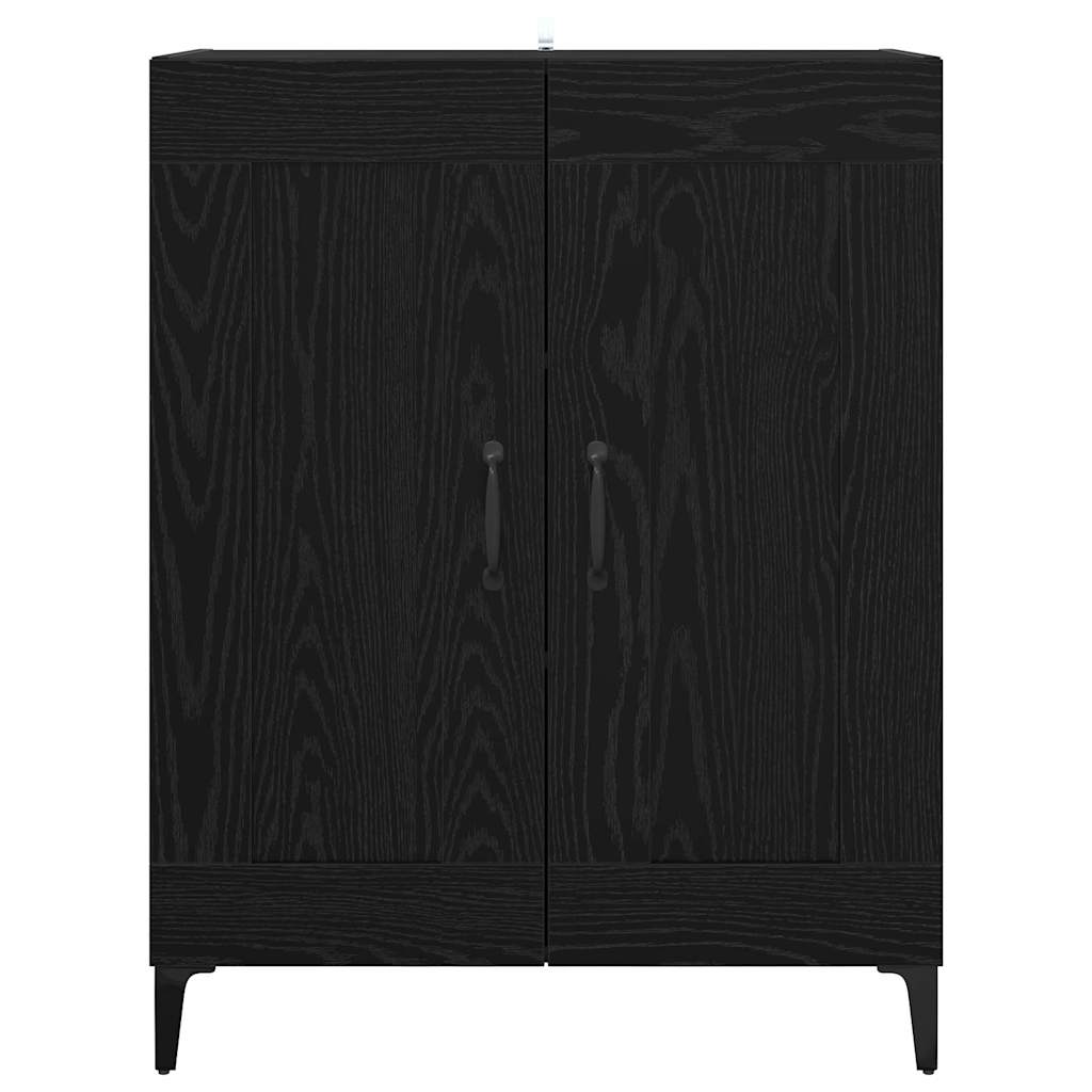 Sideboard Schwarz Eichen-Optik 69,5 x 34 x 90 cm Holzwerkstoff