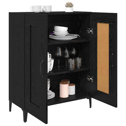 Sideboard Schwarz Eichen-Optik 69,5 x 34 x 90 cm Holzwerkstoff