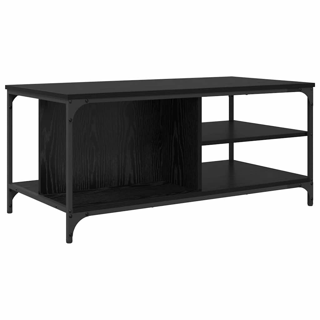 vidaXL Couchtisch Schwarz Eichen-Optik 100 x 50 x 45 cm Holzwerkstoff