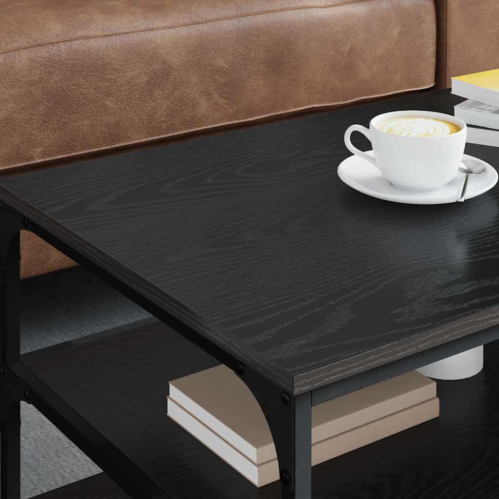 vidaXL Couchtisch Schwarz Eichen-Optik 90 x 49 x 40 cm Holzwerkstoff
