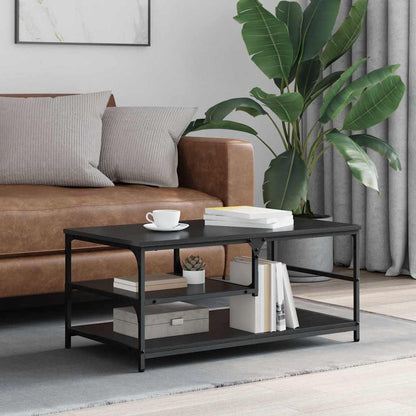 vidaXL Couchtisch Schwarz Eichen-Optik 90 x 49 x 40 cm Holzwerkstoff