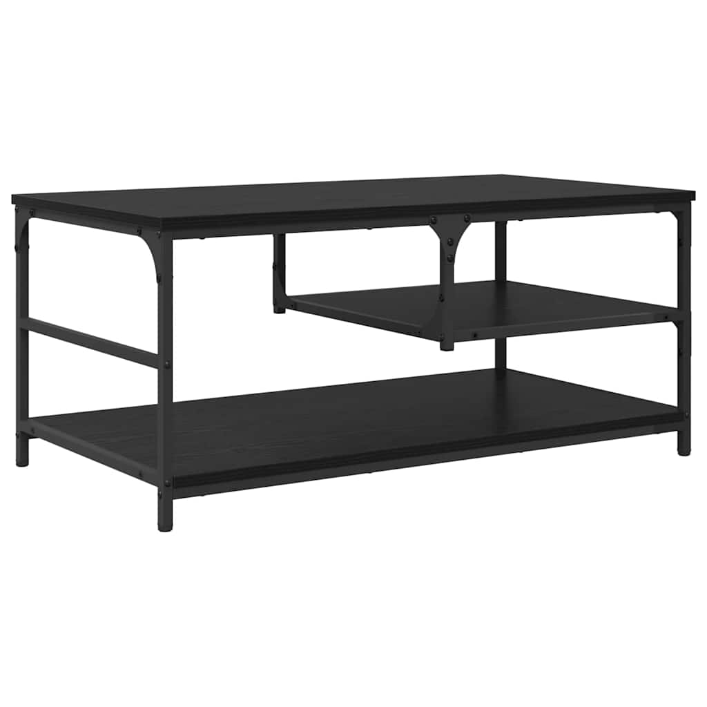 vidaXL Couchtisch Schwarz Eichen-Optik 90 x 49 x 40 cm Holzwerkstoff